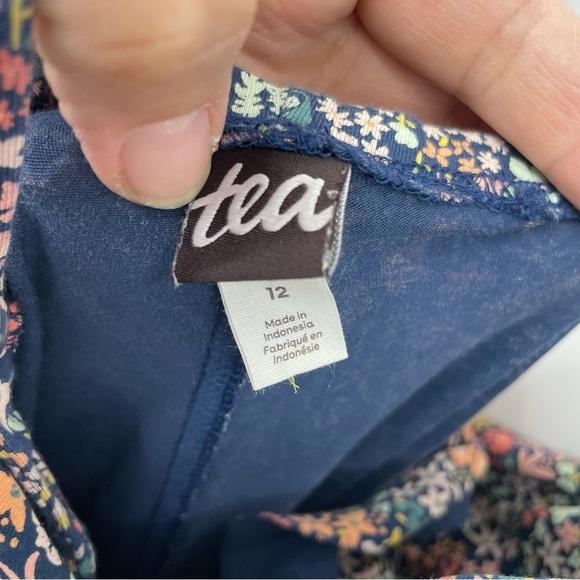 Tea Collection Kids Girls Romper jumpsuit Size 12 Floral Print - Picture 4 of 7